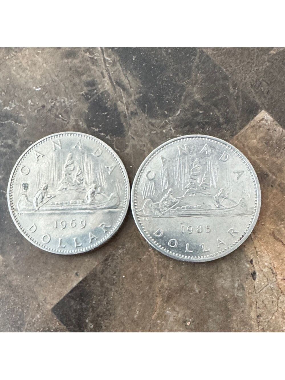 Canadian Dollar Collectible Coins 1969 and 1985